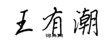 王正良王有潮行書個性簽名怎么寫