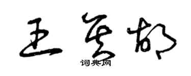 曾慶福王其胡草書個性簽名怎么寫