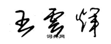 朱錫榮王雲輝草書個性簽名怎么寫