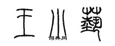 陳墨王小藝篆書個性簽名怎么寫