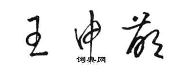 駱恆光王申萌草書個性簽名怎么寫