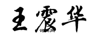 胡問遂王震華行書個性簽名怎么寫