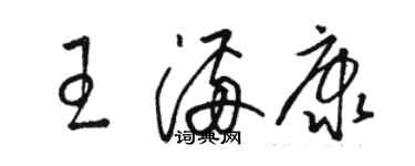 駱恆光王滿康草書個性簽名怎么寫