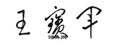 駱恆光王寶軍草書個性簽名怎么寫