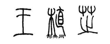 陳墨王植芝篆書個性簽名怎么寫