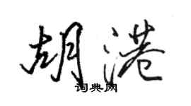 駱恆光胡港行書個性簽名怎么寫