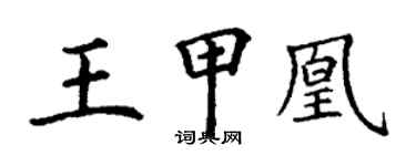 丁謙王甲凰楷書個性簽名怎么寫