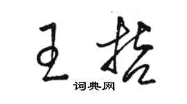 駱恆光王哲草書個性簽名怎么寫