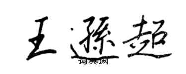 王正良王遜超行書個性簽名怎么寫