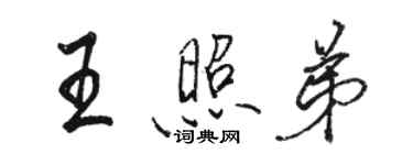 駱恆光王照弟行書個性簽名怎么寫