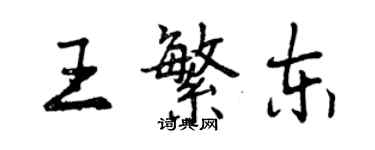 曾慶福王繁東行書個性簽名怎么寫