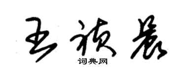 朱錫榮王禎晨草書個性簽名怎么寫