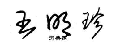 朱錫榮王明珍草書個性簽名怎么寫