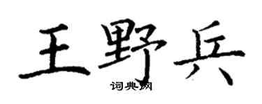 丁謙王野兵楷書個性簽名怎么寫