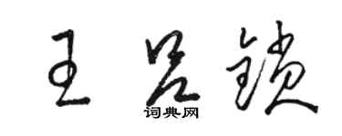 駱恆光王呂鎖草書個性簽名怎么寫