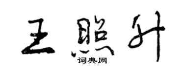 曾慶福王照升行書個性簽名怎么寫