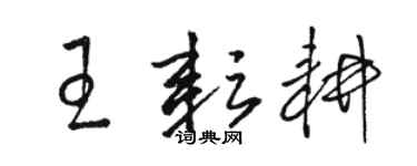 駱恆光王耘耕草書個性簽名怎么寫