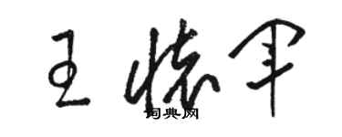 駱恆光王懷軍草書個性簽名怎么寫