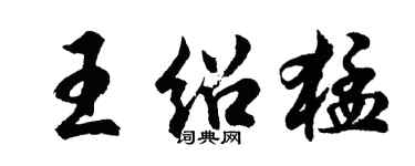 胡問遂王紹猛行書個性簽名怎么寫