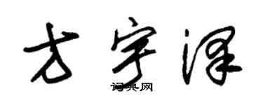 朱錫榮方宇澤草書個性簽名怎么寫