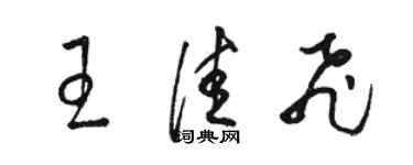 駱恆光王佳飛草書個性簽名怎么寫