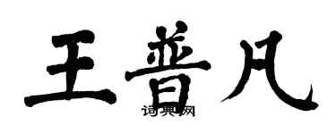 翁闓運王普凡楷書個性簽名怎么寫