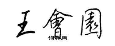 王正良王會園行書個性簽名怎么寫