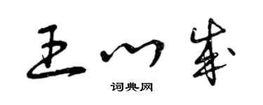 曾慶福王心成草書個性簽名怎么寫