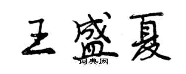 曾慶福王盛夏行書個性簽名怎么寫