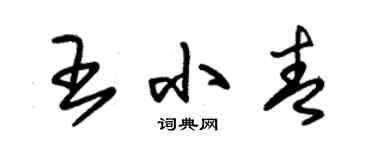 朱錫榮王小青草書個性簽名怎么寫