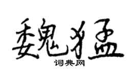 曾慶福魏猛行書個性簽名怎么寫
