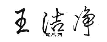 駱恆光王潔淨行書個性簽名怎么寫