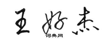 駱恆光王好傑行書個性簽名怎么寫