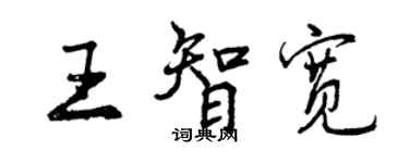 曾慶福王智寬行書個性簽名怎么寫