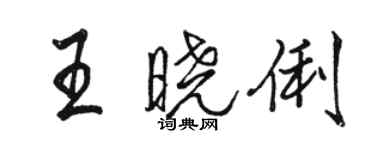 駱恆光王曉俐行書個性簽名怎么寫