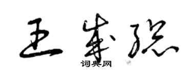 曾慶福王成總草書個性簽名怎么寫