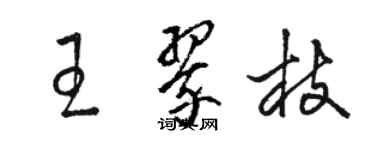 駱恆光王翠枝草書個性簽名怎么寫