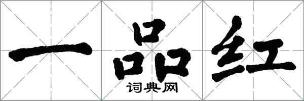 翁闓運一品紅楷書怎么寫