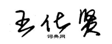 朱錫榮王化賢草書個性簽名怎么寫