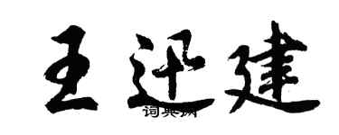 胡問遂王迅建行書個性簽名怎么寫