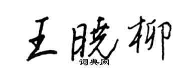 王正良王曉柳行書個性簽名怎么寫