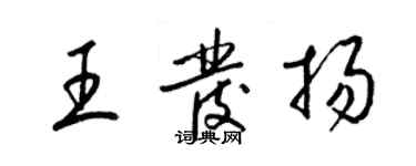 梁錦英王發揚草書個性簽名怎么寫