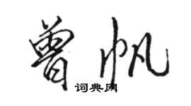 駱恆光曾帆行書個性簽名怎么寫