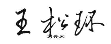 駱恆光王松環行書個性簽名怎么寫