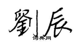 王正良劉辰行書個性簽名怎么寫