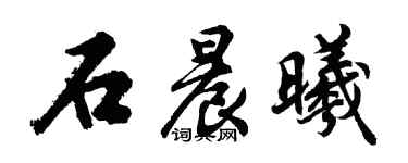 胡問遂石晨曦行書個性簽名怎么寫