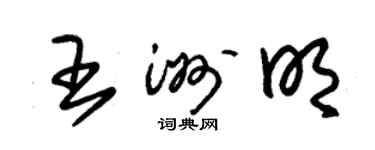 朱錫榮王洲明草書個性簽名怎么寫