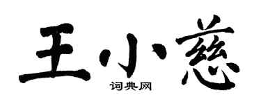 翁闓運王小慈楷書個性簽名怎么寫