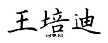 丁謙王培迪楷書個性簽名怎么寫