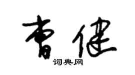 朱錫榮曹健草書個性簽名怎么寫